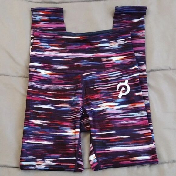 PELOTON Melody Purple Blue High Waist Reversible Workout Leggings Small NWT - Picture 2 of 16
